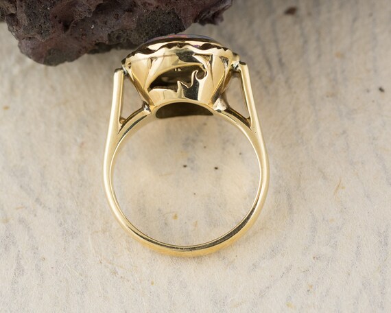 Bezel Set Opal Solitaire Ring in Yellow Gold - image 5