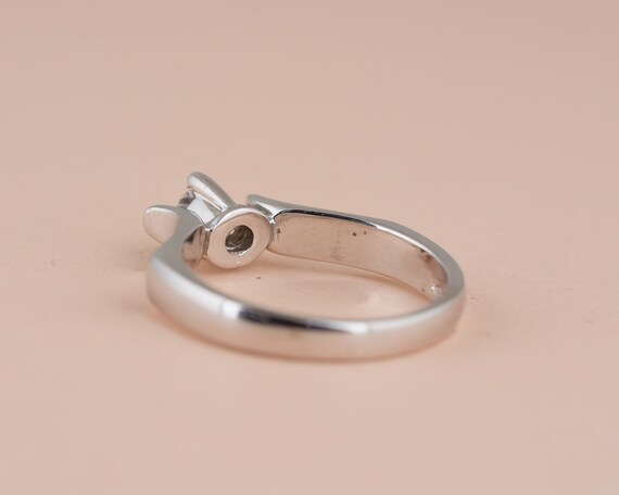 Swooping Shoulder Diamond Solitaire Engagement Ri… - image 3