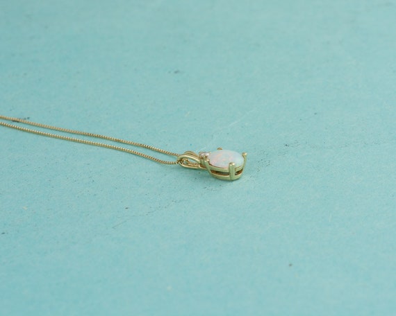 Opal Pendent with Diamond Basket - image 3