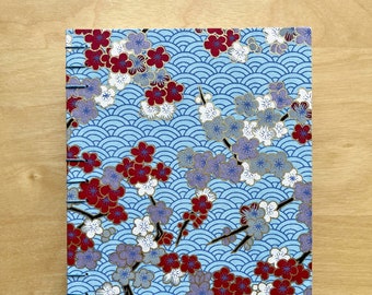 Medium Handmade Journal | Hard cover | Blank inside | Japanese paper covered book | Bright Spot Papier & Art