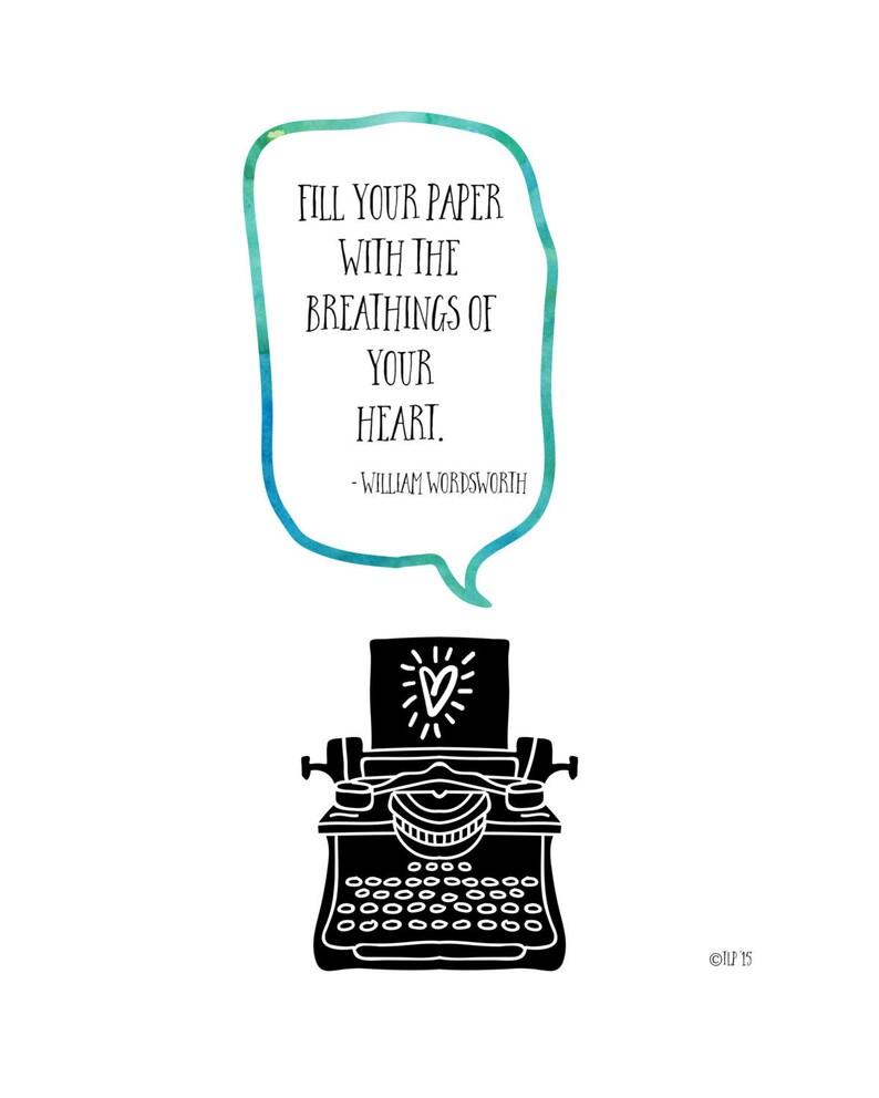 Lover of Words Card 5x7 Greeting Card for Writers and Etsy