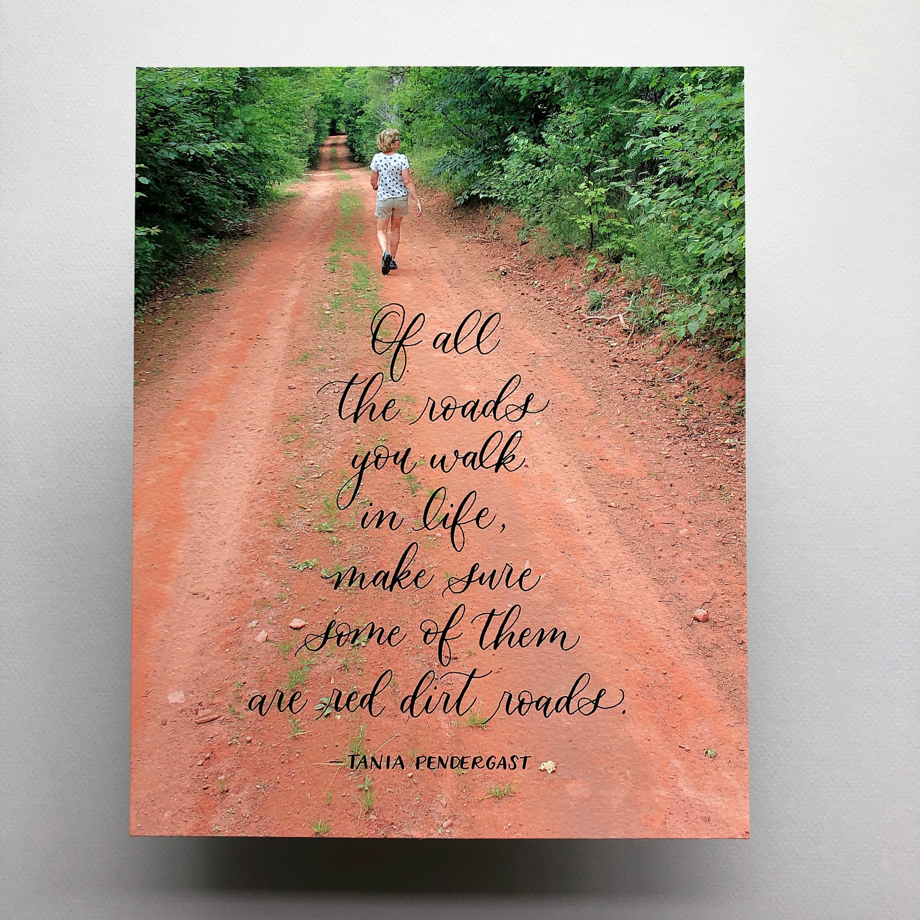 Red Dirt Roads 8x10 Print Calligraphy Wall Art Tania Etsy UK