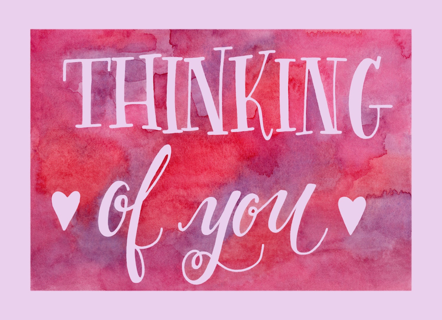 Thinking of You  5x7 Greeting Card  Condolence Comfort Loss Grief