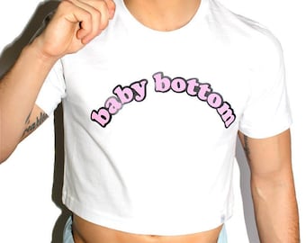 Baby Bottom Crop Tee- White