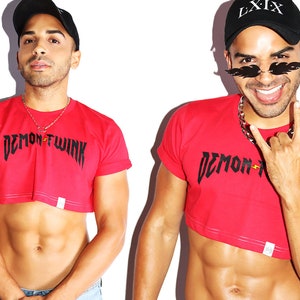 Demon Twink Extreme Crop Top - Red