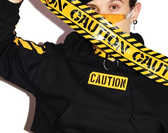 yellow & black hoodie