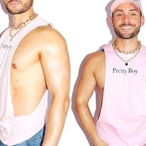 Pretty Boy Low Arm Shredder Tank-Pink
