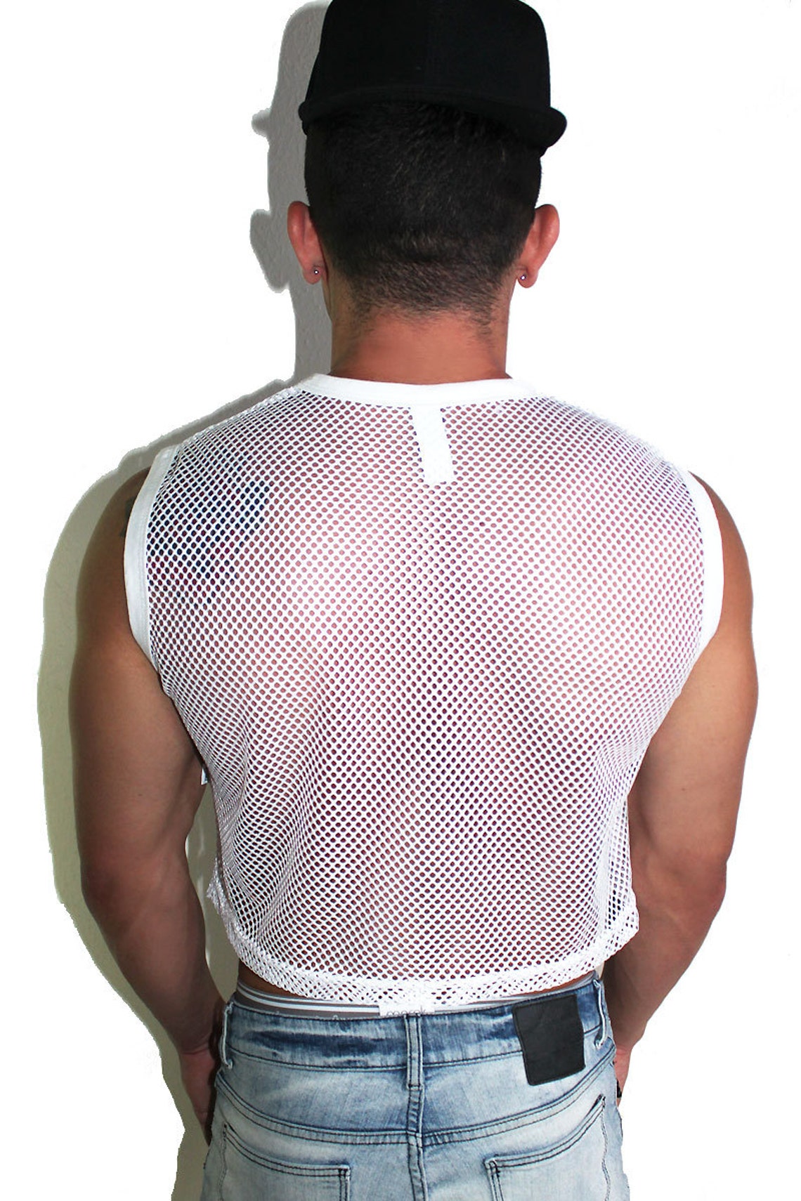 Marekrichard Core Mesh Crop Tankwhite Etsy