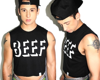 Marek+Richard BEEF Crop Tank-Black