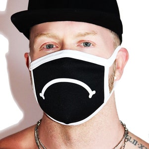 Sad Face Mask-Black