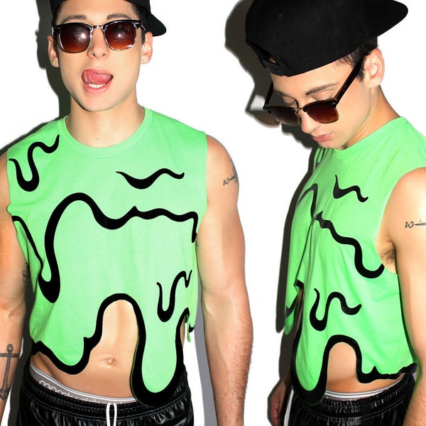 Marek+Richard Toxic Goo Crop Tank-Green