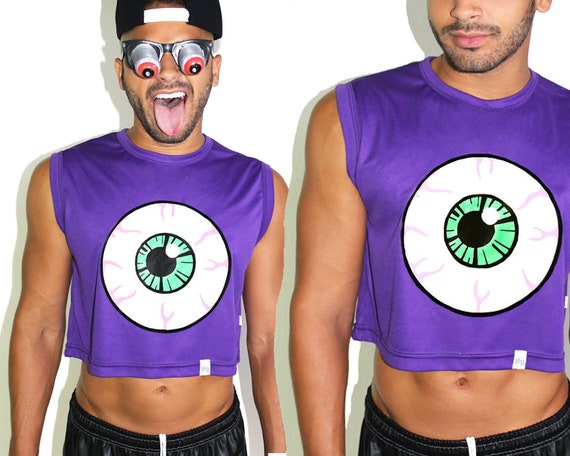 Marek+Richard Eyeball Crop Tank-Purple