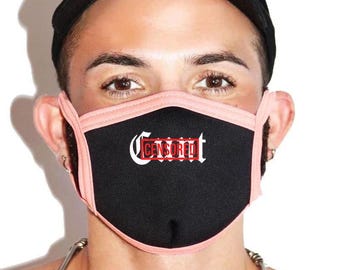 C*nt Face Mask-Black
