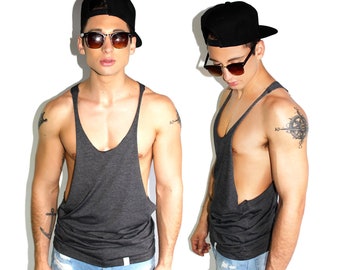 Marek+Richard Core String Tank- Dark Charcoal