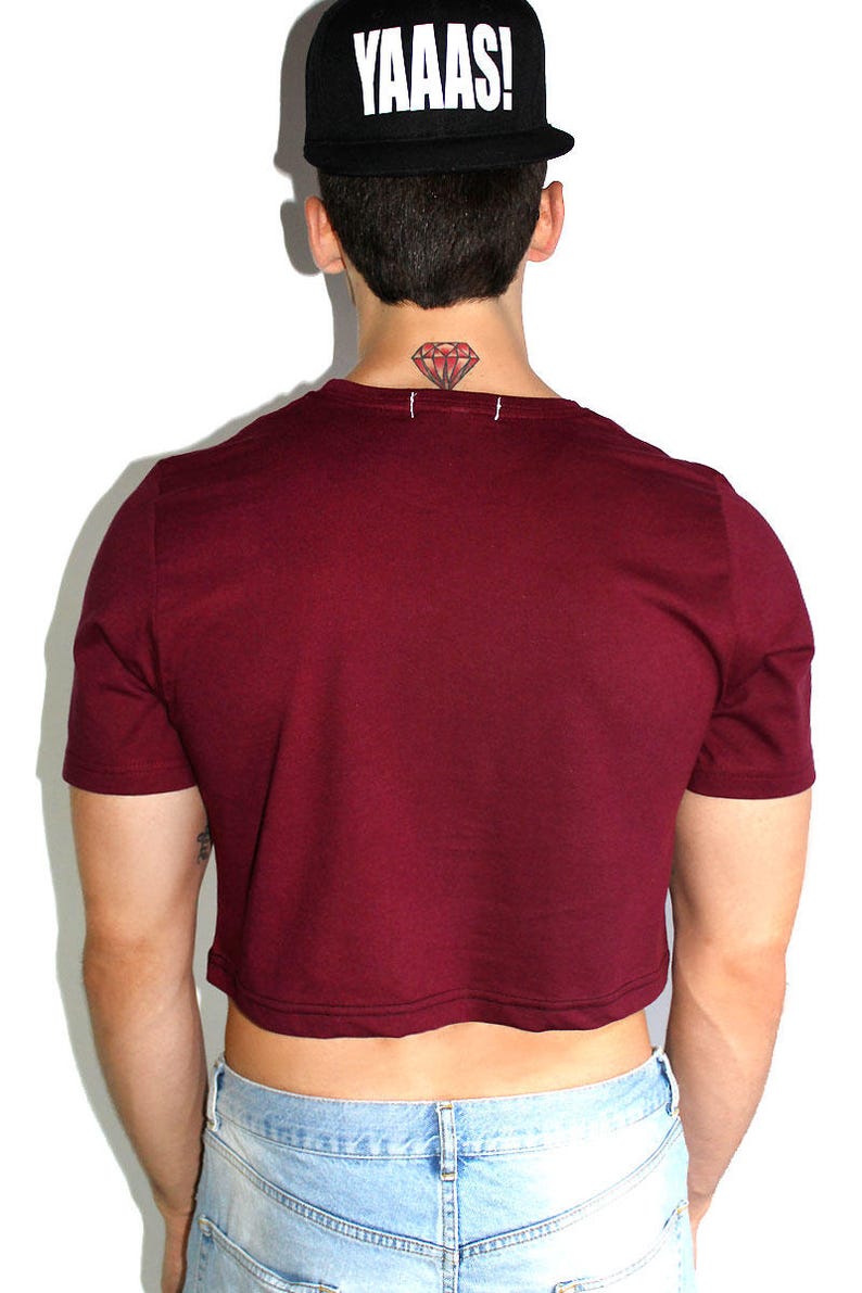 MarekRichard Core Crop Tee-Burgundy image 4