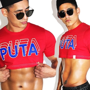 Puta Extreme Crop Tee- Red