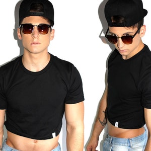 Marek+Richard Core Crop Tee-Black