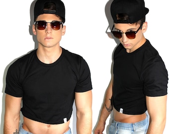 Core Crop Tee-Black