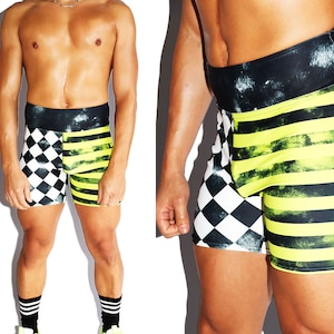 Clown Core Biker Shorts - Neon Yellow
