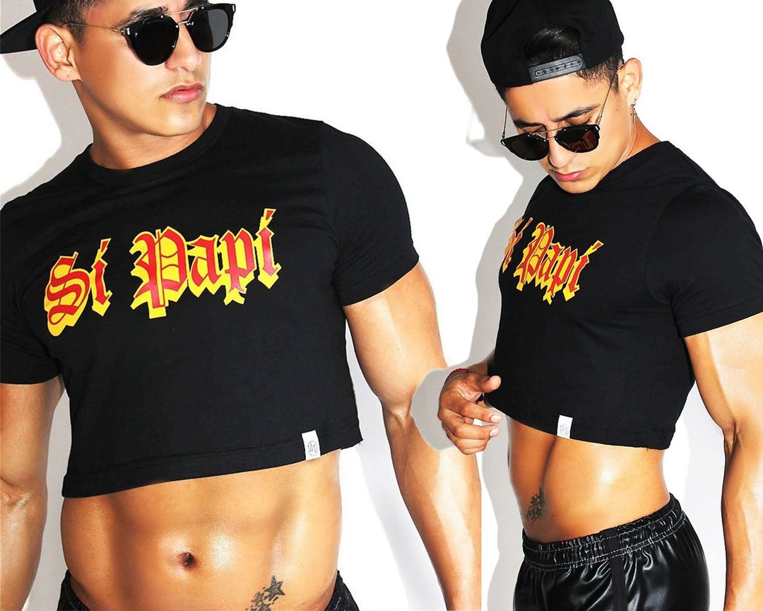 Si Papi Crop Tee- Black - Etsy