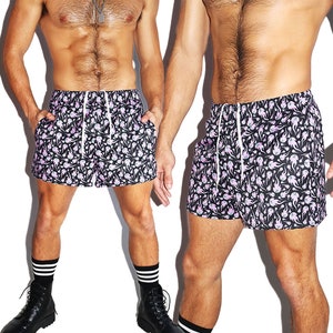Flamming Dead Load All Over Print Active Shorts- Pink