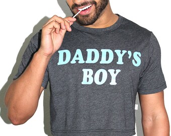 Marekrichard daddy's Boy Crop Tee Charcoal - Etsy