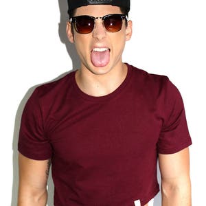 MarekRichard Core Crop Tee-Burgundy image 2