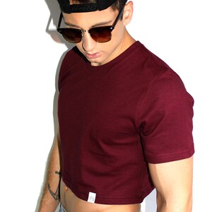 MarekRichard Core Crop Tee-Burgundy image 3