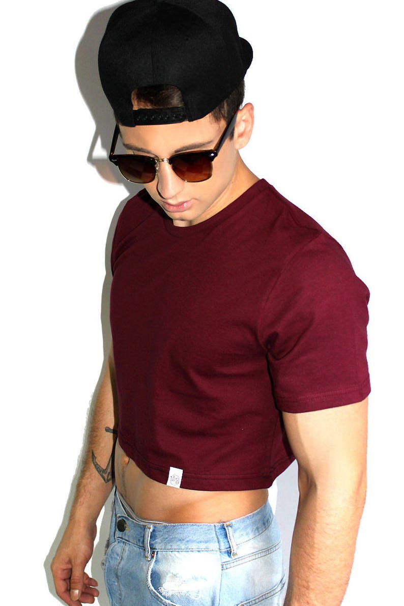 MarekRichard Core Crop Tee-Burgundy image 3