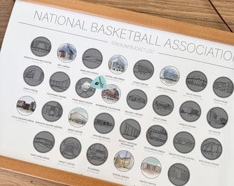 NBA Scratch Off Bucket List | Basketball Scratch Off | Basketball Office Decor | Fathers Day Gifts | Gift Idea for Dad | Graduation Gift Him