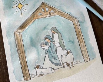 Baby Jesus DIY Paint Kit - Weihnachtsgeschenk für Familien - Christus zentriert Weihnachten - Moderne Krippe - Nachbar Geschenke - Weihnachtsdeko