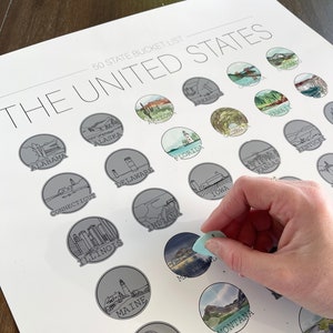 50 State Bucket List | Modern United States Scratch off Bucket List | Travel Gift | Adventure Awaits | Family Travel | Mother's Day Gift