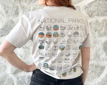 National Park T shirt - Just the Shirt - Wear your travels - National Park Lover Gift - Globetrotter Gift - Graduation Gift - Easter Basket