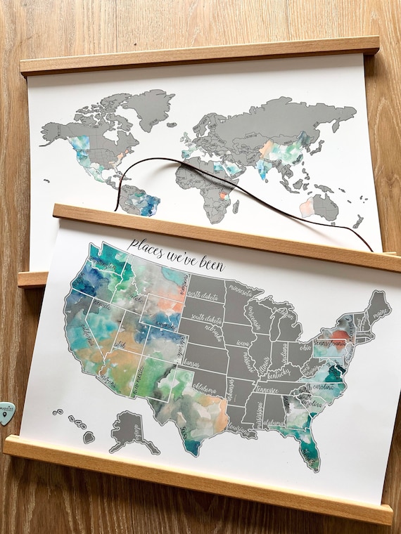Package Deal! US & World Scratch Off Map | Unique Father's Day Gift Ideas | Scratch Off Map | Gift Ideas for Him | Travel Gift Guide