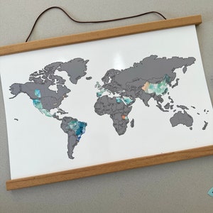 12x18 World Scratch Off Map | World Traveler | World Map Poster | Unique Easter Gift | International Scratch Map | Gift Ideas for Dad
