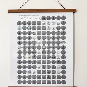 Lista de deseos para rascar del templo SUD – Impresión artística en acuarela (16x20) imagen 5