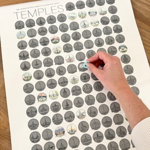 Lista de deseos para rascar del templo SUD – Impresión artística en acuarela (16x20) imagen 3