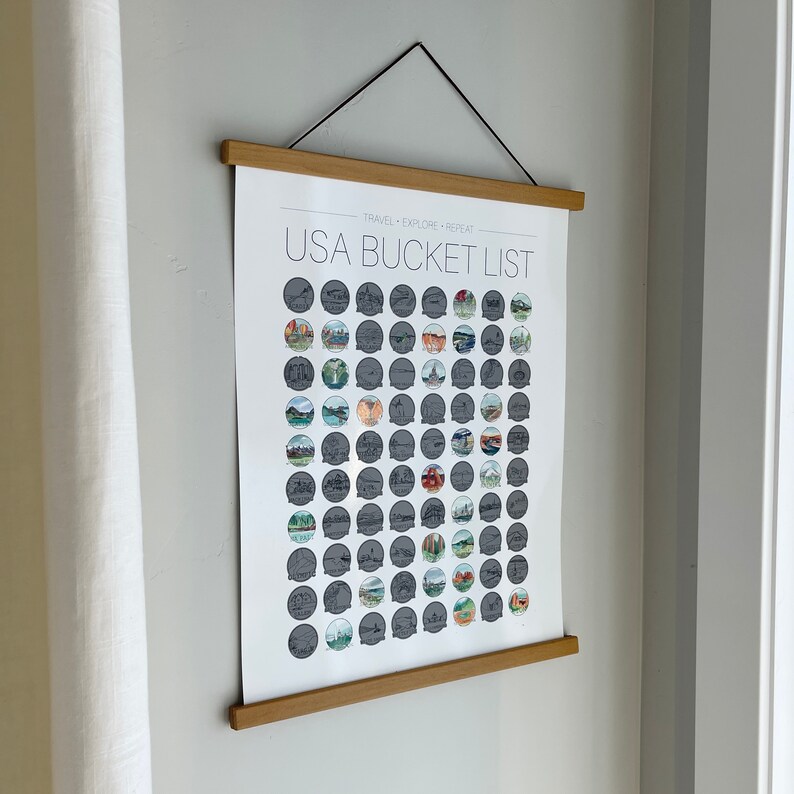 United States Bucket List Scratch off Scratch off Print Etsy