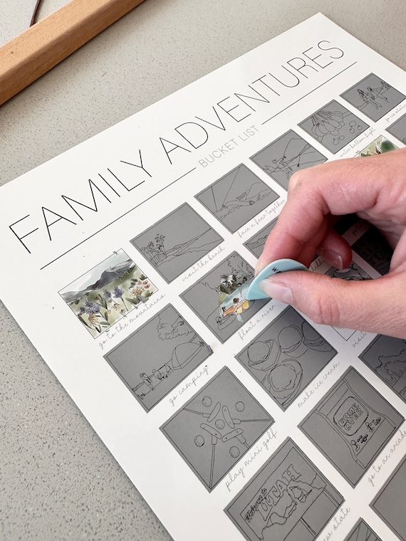 Family Bucket List Scratch Off | Family Activity Ideas | Inspiring Gift for Kids | Teacher Appreciation Gift | Gift Ideas for Mom