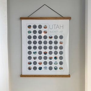 Utah Scratch Off | Utah Bucket list Ideas | Map of Utah | Travel Gifts for Him | Where to go in Utah | Utah Graduates Gift | Graduation Gift