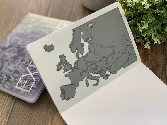 Europe Travel Scratch Journal - Soft Cover - Scratch Off Map Travel Journal - Dorm Room- Study Abroad Gift - Graduation  Gift - Wanderlust