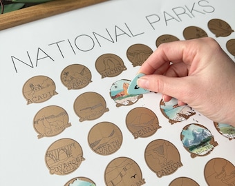 National Park Scratch Off Poster | US Adventure Tracker, 16x20