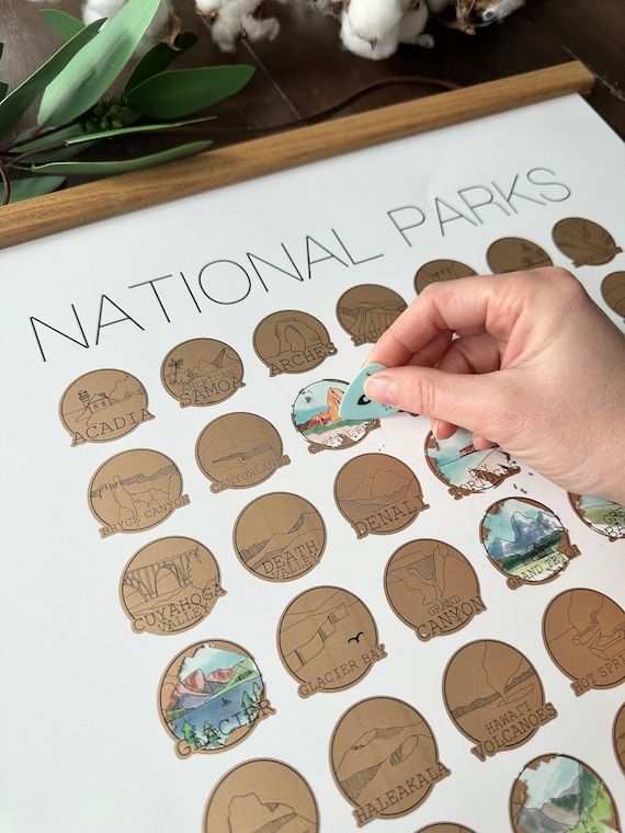 National Park Scratch Off | National Park Decor | Gift Ideas for Him | Father's Day Gift for Outdoor Dad | Gift's He'll Love | Office Decor