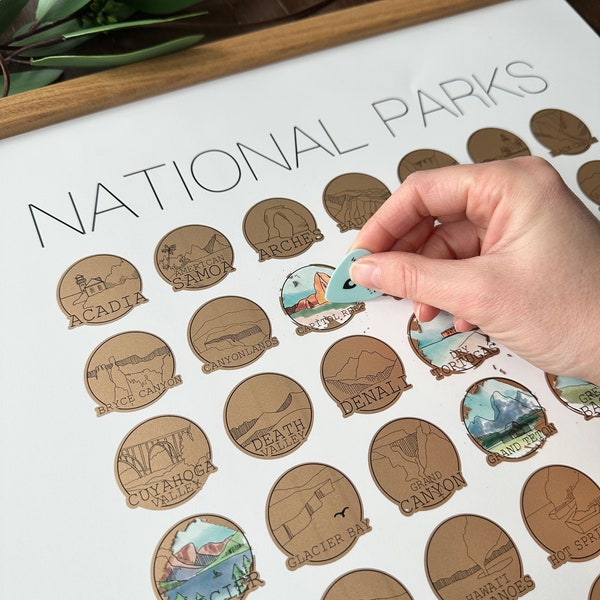 National Park Scratch Off Poster | US Adventure Tracker, 16x20