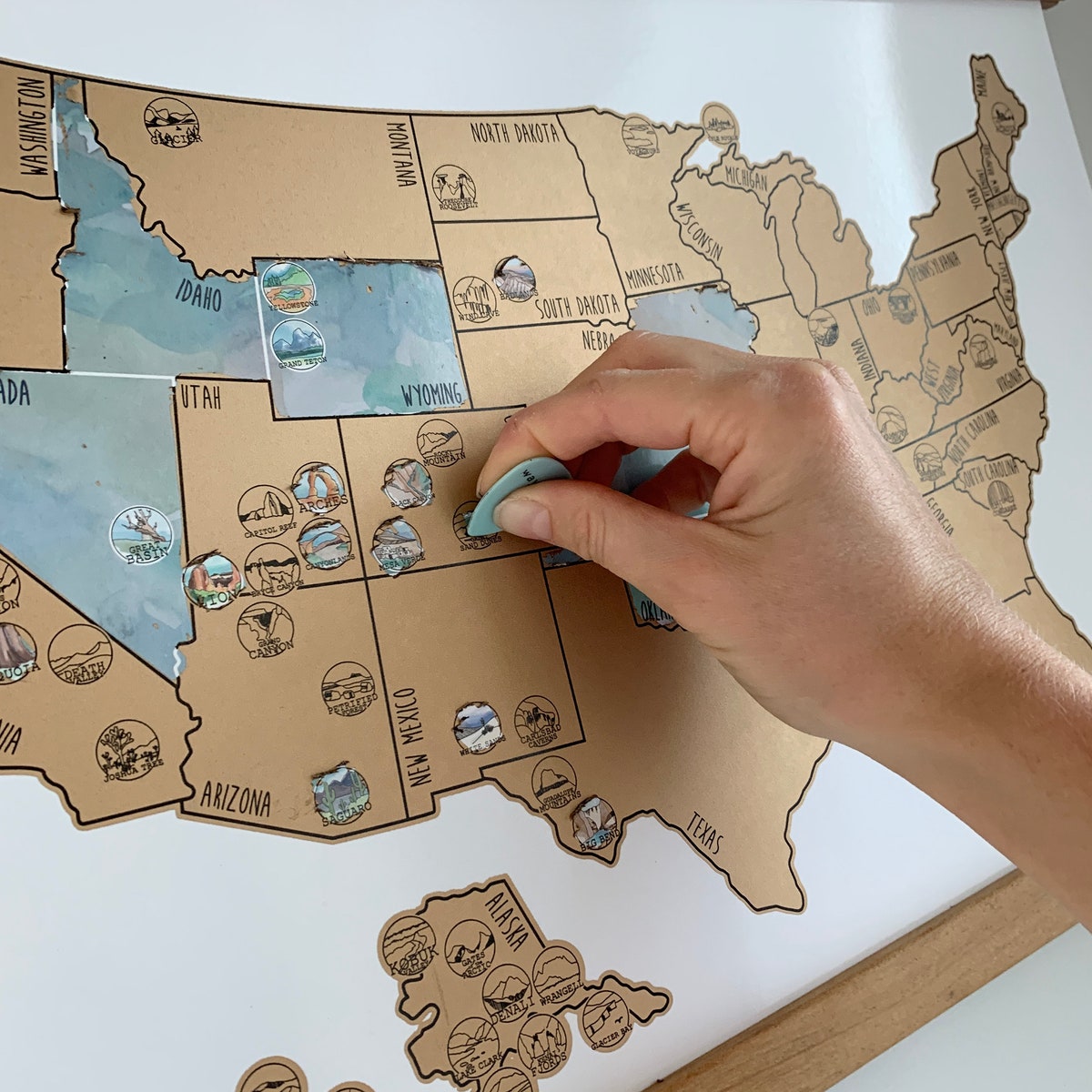 National Park Scratch off Map USA Travel Map Camping Gift Gift for Campers Gift for National Park Lovers Valentine's Gift for Her - Etsy