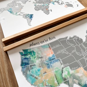 Package Deal US & World Scratch Off Map Unique Graduation Gift Ideas Scratch Off Map Gift Ideas for Mom Globetrotter Travel Gift image 10
