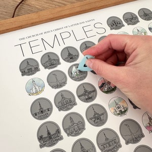 Lista de deseos para rascar del templo SUD – Impresión artística en acuarela (16x20) imagen 8