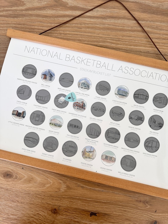 NBA Scratch Off Bucket List | Basketball Scratch Off | Basketball Office Decor | Fathers Day Gifts | Gift Idea for Dad | Graduation Gift Him