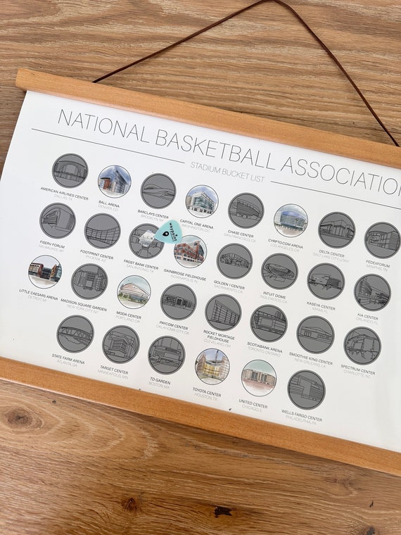NBA Scratch Off Bucket List | Basketball Scratch Off | Basketball Fan Gifts | Gift for Husband | Gift Idea for Men | Father's Day Gift
