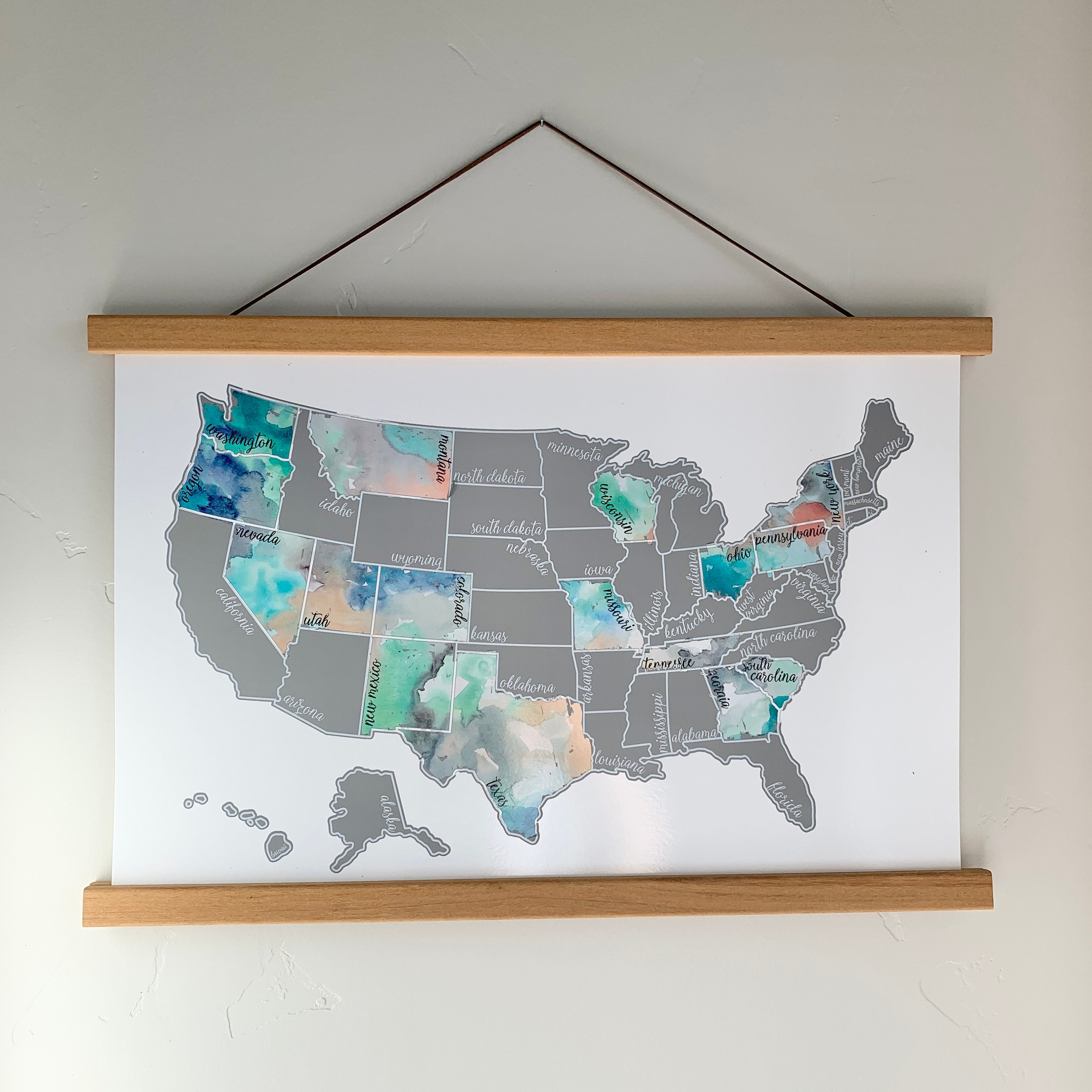 Silver Scratch Off Map Framed Travel - Il Fullxfull.2634179842 Qtnx 